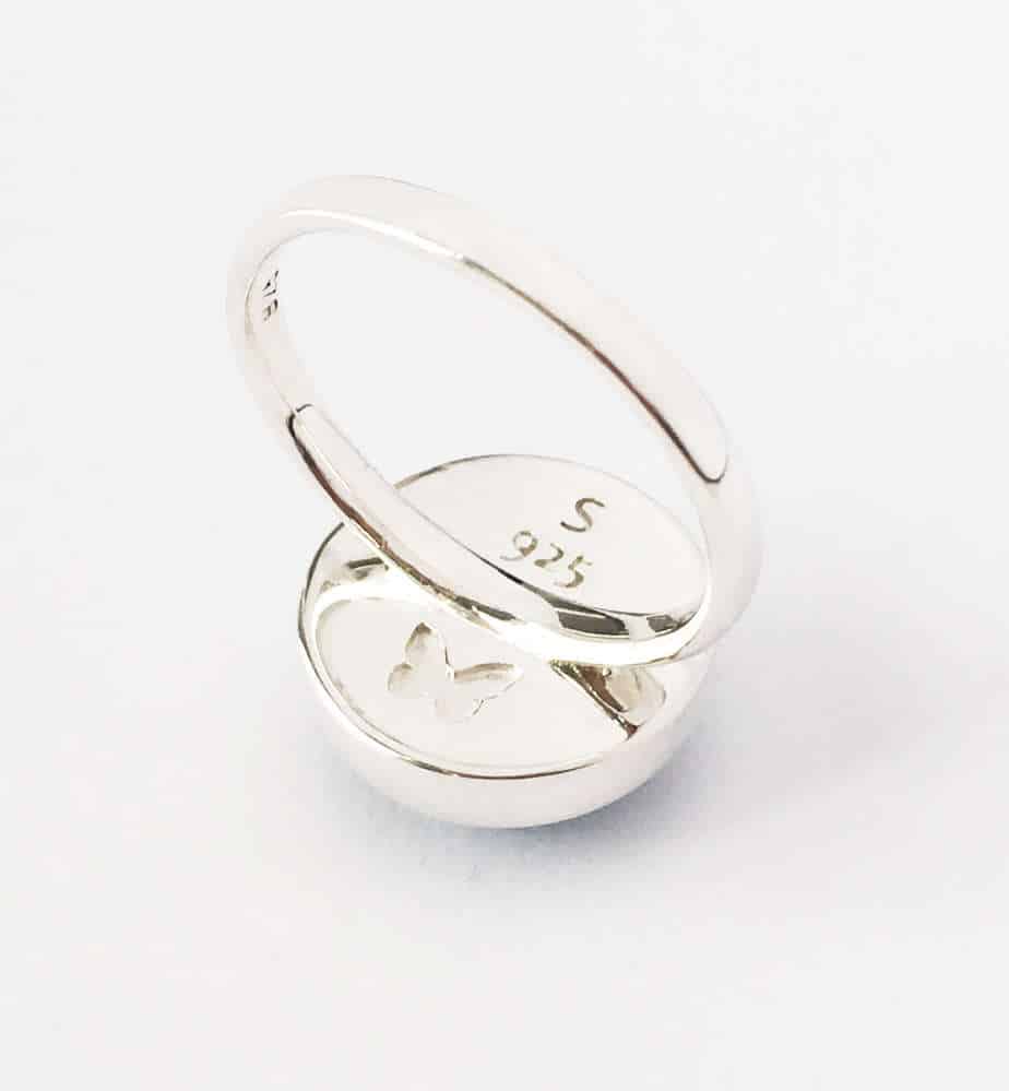 Morpho Zephyritis Cabochon Ring