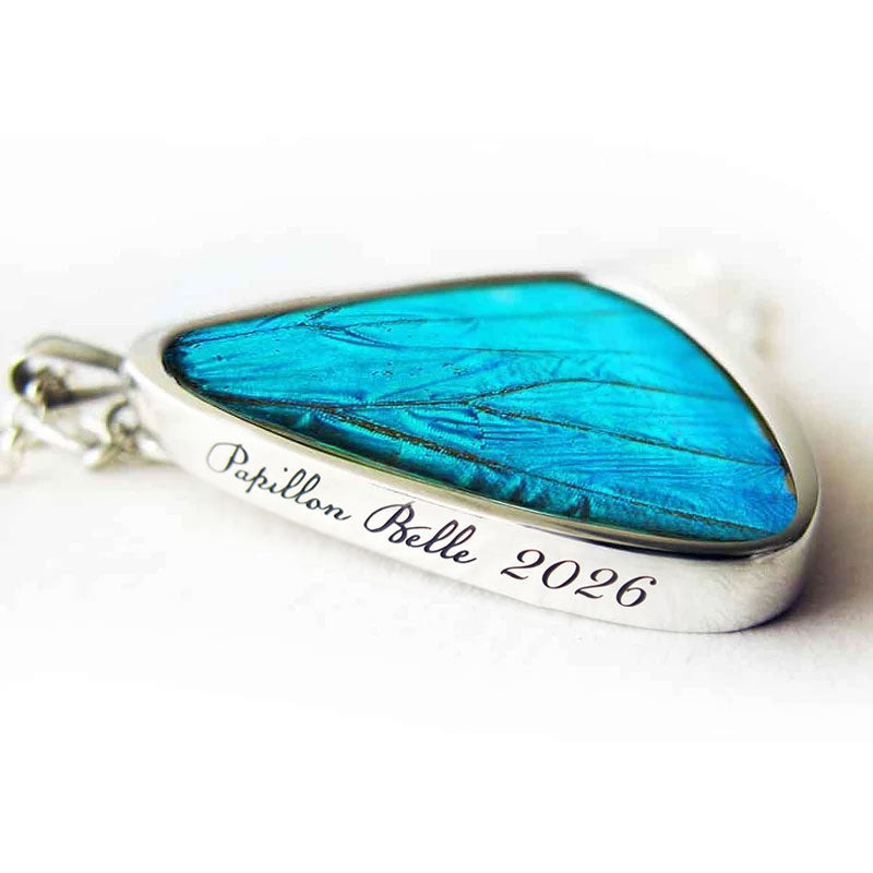 Morpho Signature real butterfly wing pendants