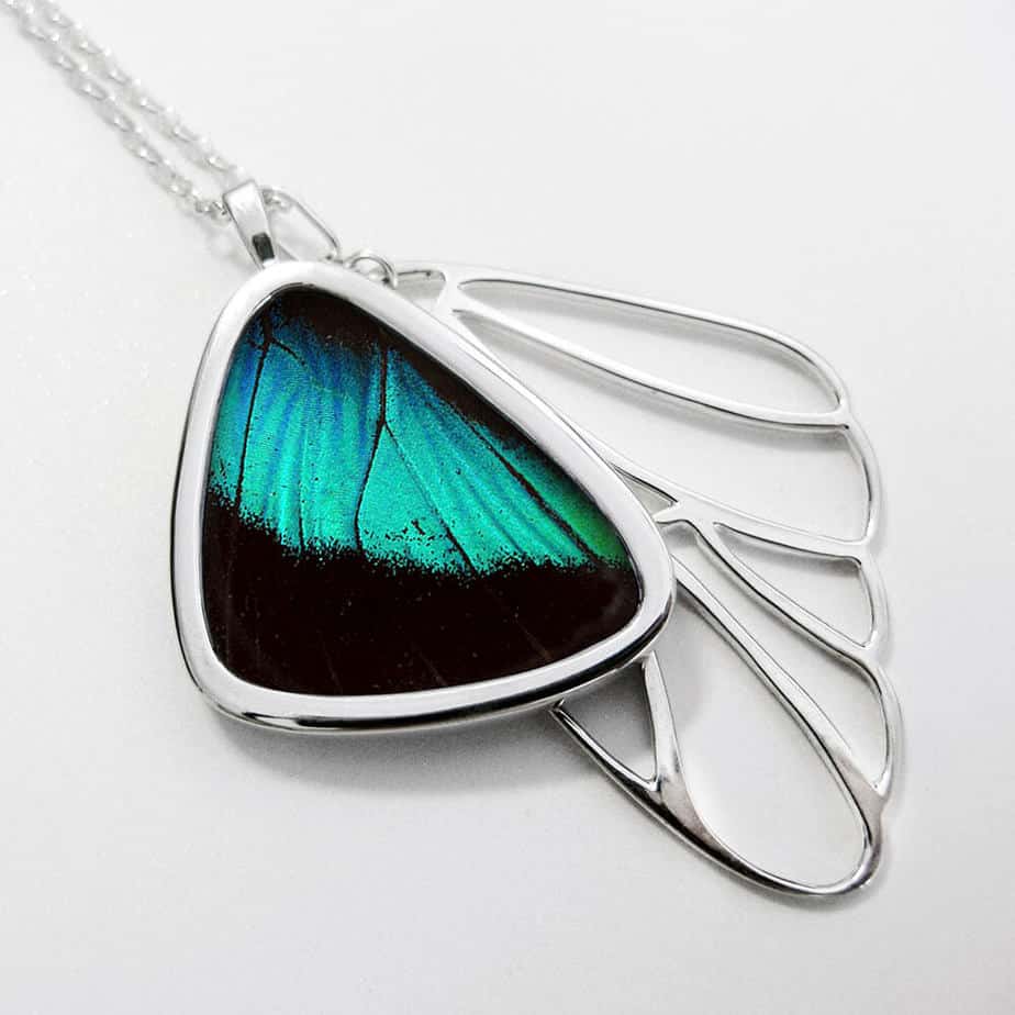 Signature real butterfly wing pendants