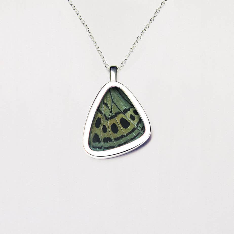 Callithea Signature real butterfly wing pendants