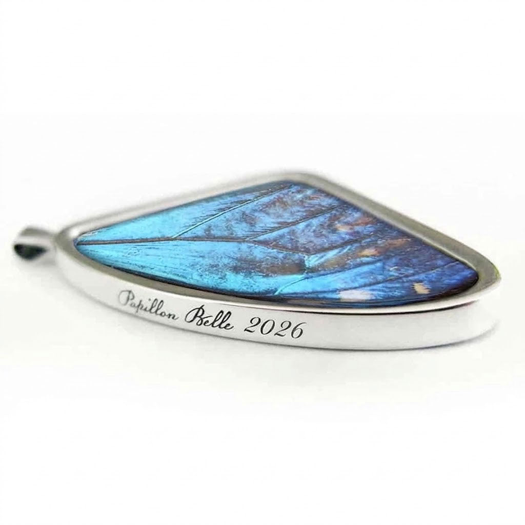 Morpho Signature real butterfly wing pendants