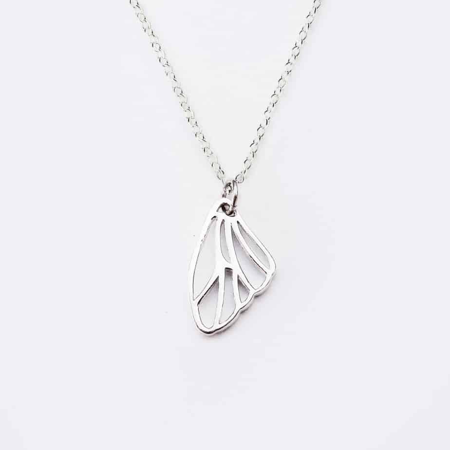 Sterling Silver Skeleton Wing Charm