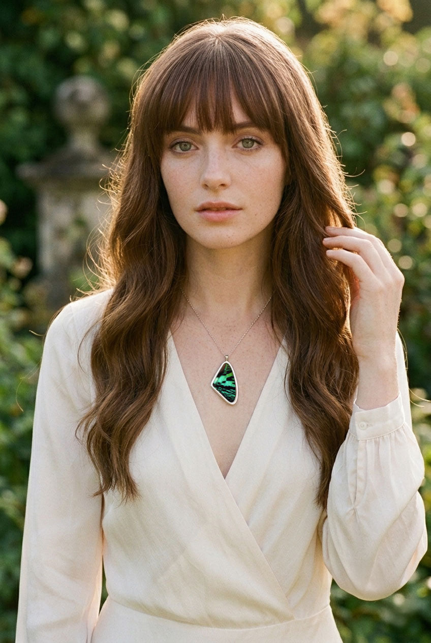 Urania Chrysiridia Rhipheus Fore Wing Single Pendant