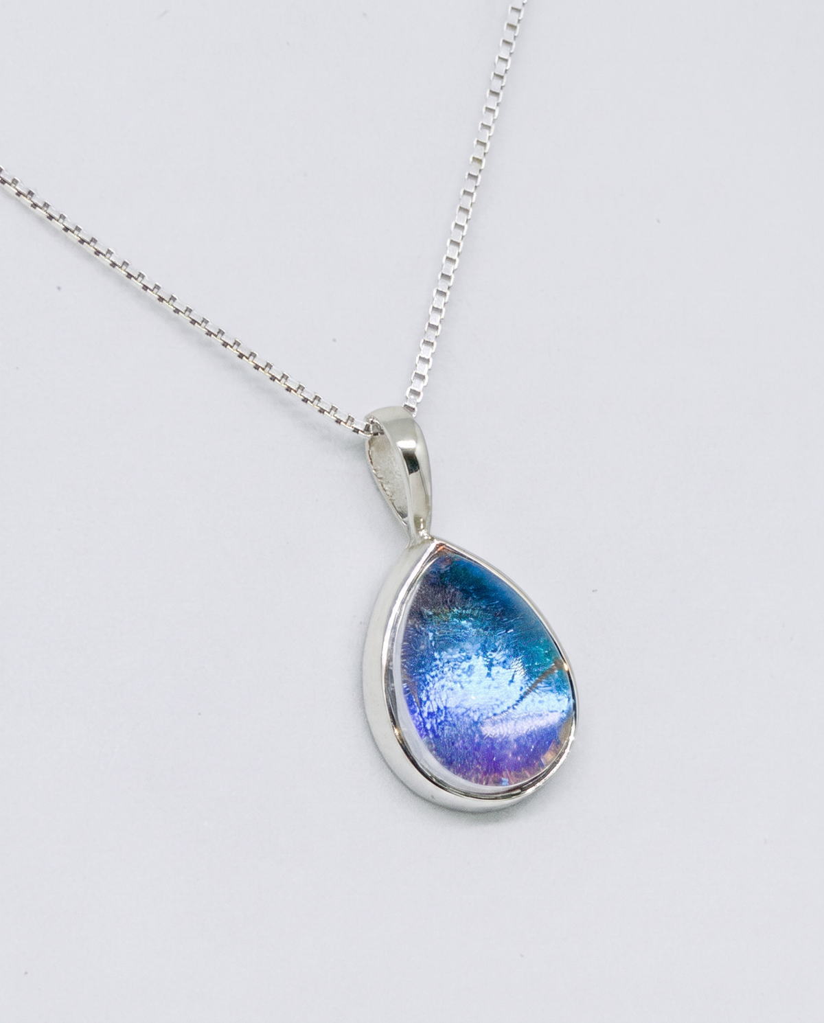 Morpho Zephyritis Teardrop Cabochon Charm