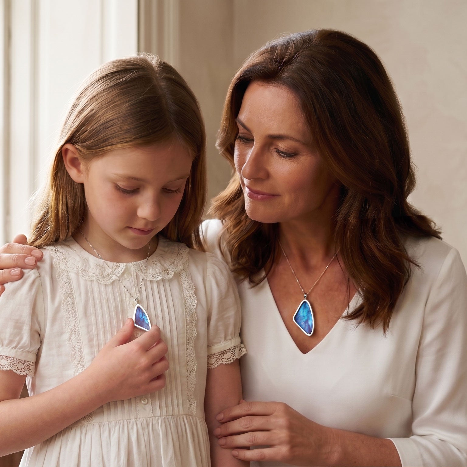 Mother and Daughter Pendant Gift Set
