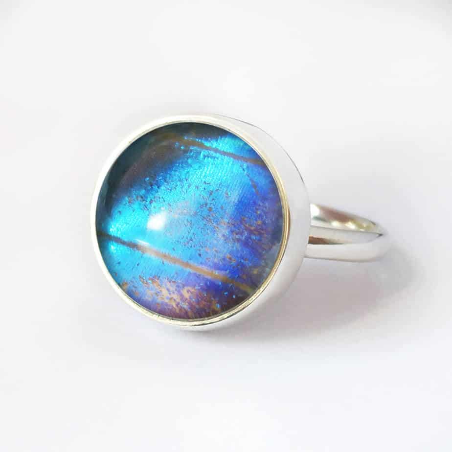 Morpho Zephyritis Cabochon Ring