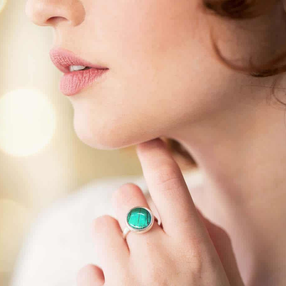 Papilio Lorquinianus Albertisi Cabochon Ring