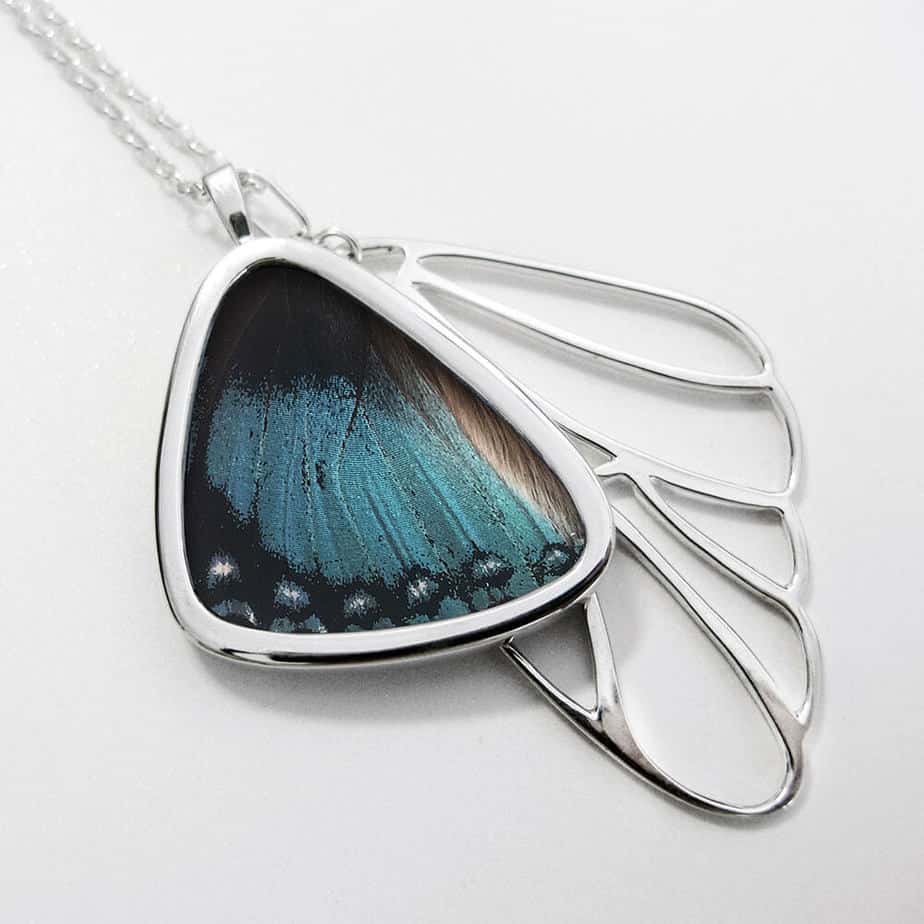 Signature real butterfly wing pendants