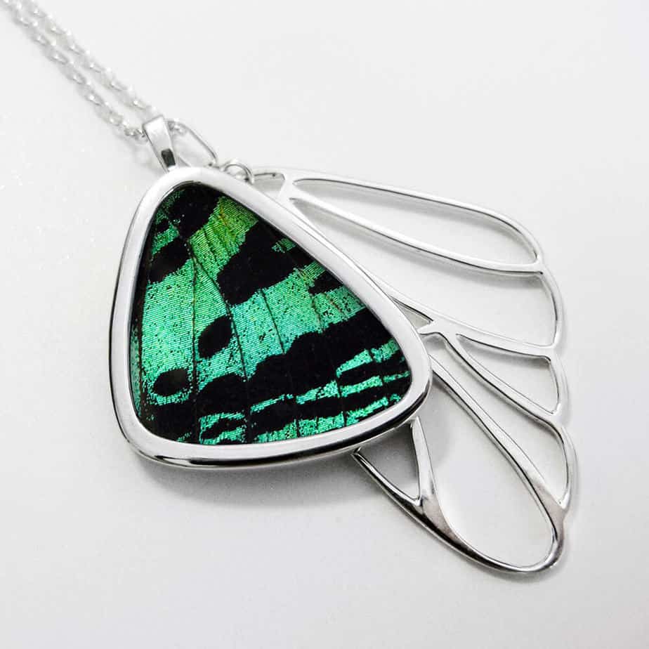 Signature real butterfly wing pendants