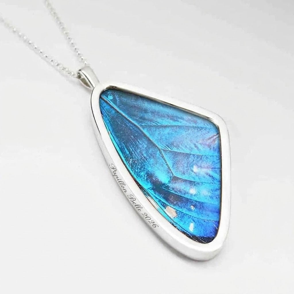Morpho Signature real butterfly wing pendants