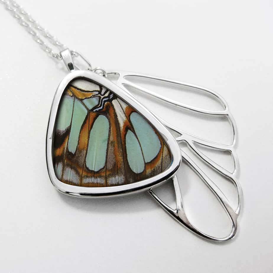 Signature real butterfly wing pendants