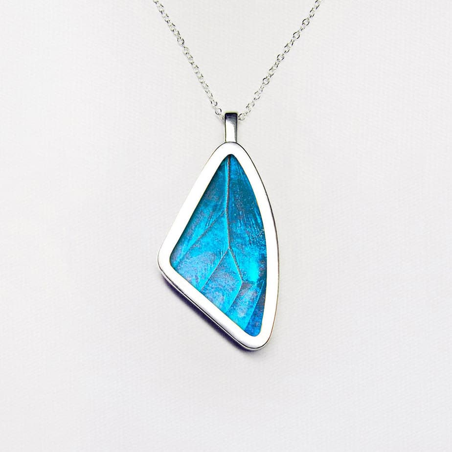 Morpho Signature real butterfly wing pendants