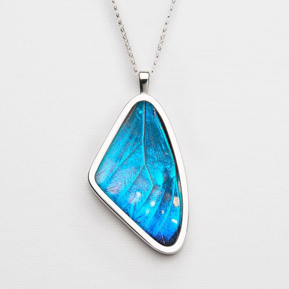 Morpho Signature real butterfly wing pendants